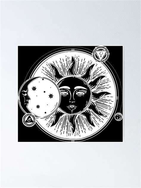 Sun And Moon Poster By Wishinginkwell Redbubble