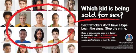 Human Trafficking Fact Sheet Attorney General Karl A Racine Free