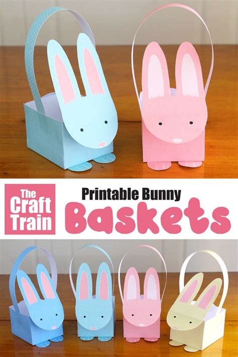 Printable Easter Bunny Baskets Fun Diy Craft For Kids