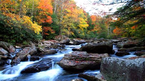 Free Download Hd Wallpaper Natural Autumn Mountain River Rock Noise