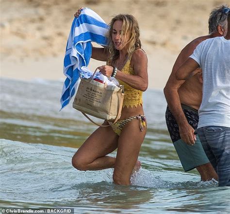 gary lineker s ex wife michelle cockayne 55 enjoys drinks on a boat with friends in barbados