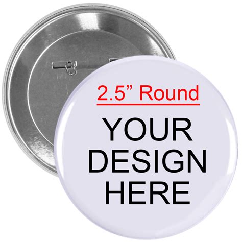 Custom Full Color Imprint Badge Pin Round