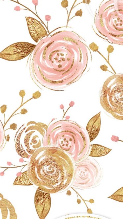 48 Pink White Gold Wallpaper Home Decor Ideas