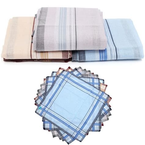 12x Mens Handkerchiefs 100 Cotton Pocket Square Hanky Handkerchief New