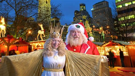 Santa Clause And The Original Christkind From Nuremberggermany At The