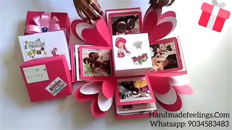 Explosion Box Full Of Hearts Handmade Feelings Youtube