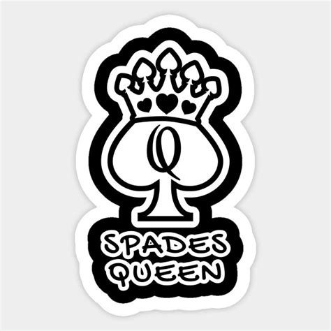 spades queen spades queen sticker teepublic queen of spades wife queen of spades tattoo