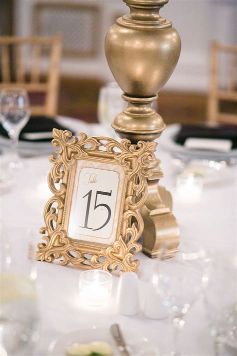 Ornate Gold Framed Table Numbers