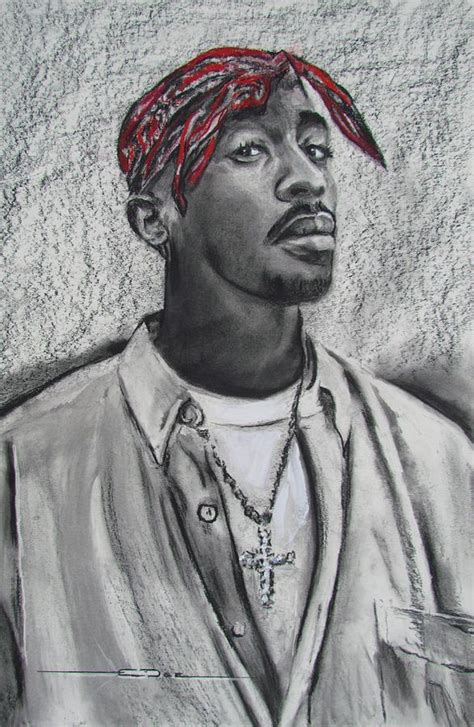 He was on death row records which was run by suge knight who's a see answers here : Too Soon Tupac Drawing by Eric Dee