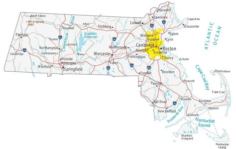 Printable Map Of Massachusetts Cities And Towns 1dd