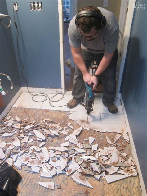 Although the process for installing tile is virtually the same, and bathroom fixtures around which you'll need to install your tile are the same, you at least can usually find somewhere on the internet. How to Remove Tile Flooring | Removing bathroom tile, Tile ...