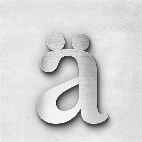 Metal Letter ä Lowercase - Serif Series