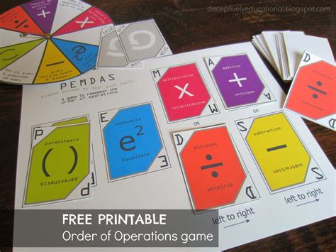 Relentlessly Fun Deceptively Educational Order Of Operations Free