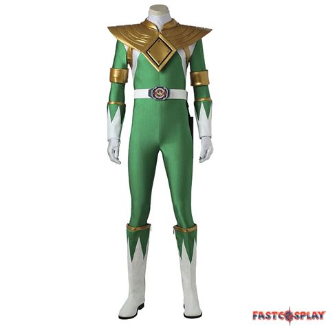 Power Rangers Green Jumpsuits Zyuranger Dragon Green Ranger Costume