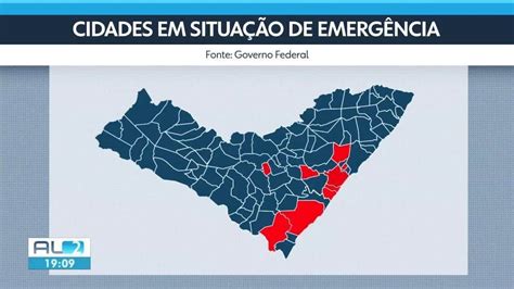 Governo Federal Reconhece Situação De Emergência Pelas Chuvas Em 9 Municípios De Alagoas