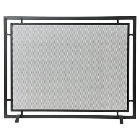 Gatsby Single Panel Fireplace Screen In Black Electric Fireplaces Direct