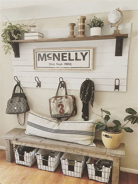 Small entryway wall decor ideas. Shiplap Coat Rack | Decor, Home decor, Rustic farmhouse ...