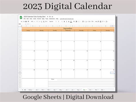 2023 Digital Monthly Calendar Digital Monthly Planner Etsy Australia