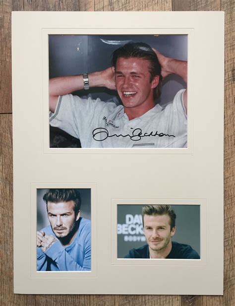 David Beckham Hand Signed Image Autographs R Us