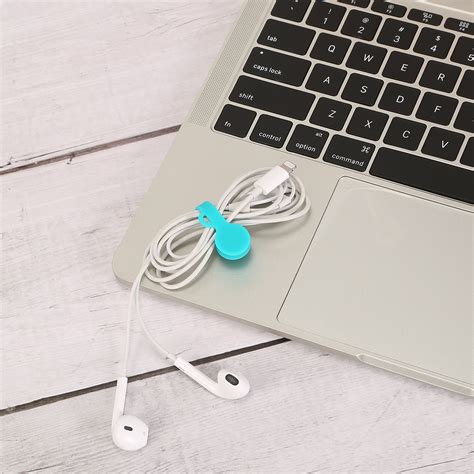 4 Pack Magnetic Cable Clips Magnet Earphone Wrap Cord Organizer