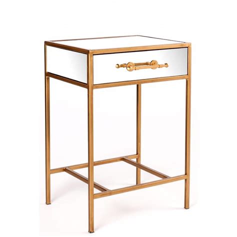 What are some popular product styles within white nightstands? Gold Single Drawer Mirror Nightstand
