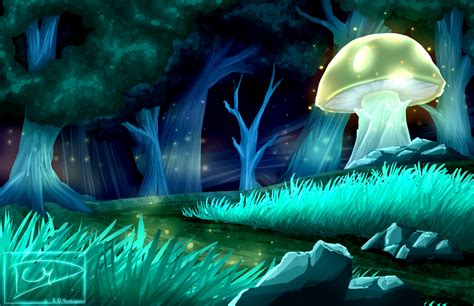 Glowing Forest By Cdhperfect On Deviantart