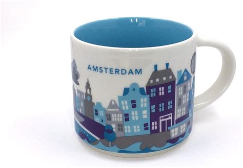Starbucks Mug Yah Amsterdam You Are Here Collection 14 Fl Oz414 Ml