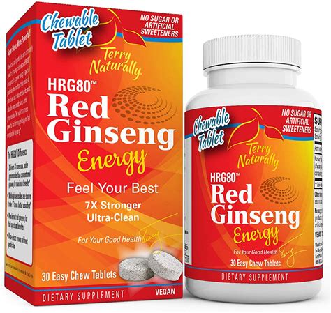 Red Ginseng Energy Hrg80 Easy Chew Tablets 30 Ct To Your Health