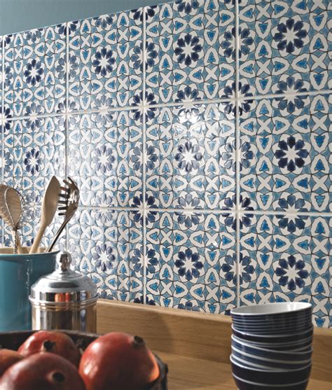 Printed glass splashback of moroccan tiles, available in any size, or shape to suit your kitchen. Make a Mediterranean-style splashback out of these ...