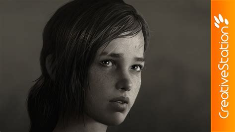 Ellie From The Last Of Us Speed Painting Photoshop