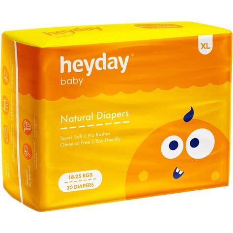 Buy Heyday Natural And Organic Extra Large Baby Diapers 20 Diapers 18