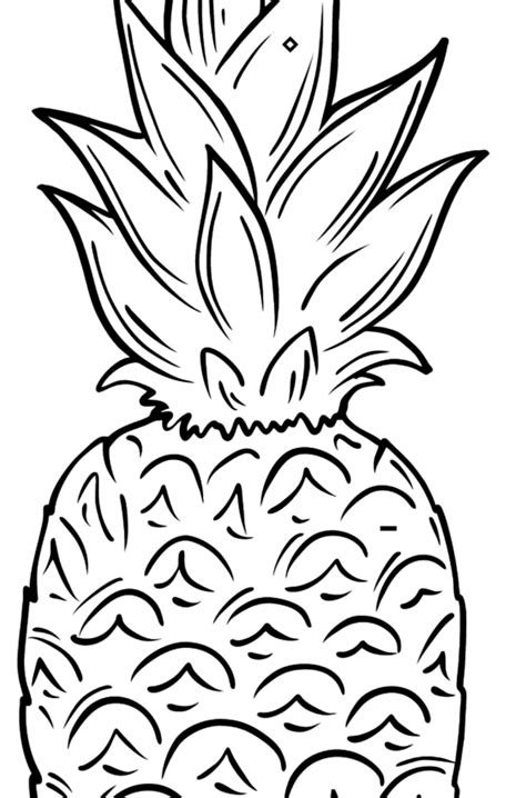 Pineapple Coloring Page ♥ Online And Print Free
