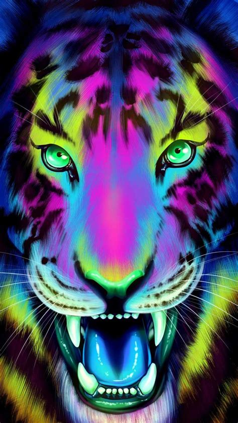 Colorful Tiger Iphone Wallpaper Iphone Wallpapers