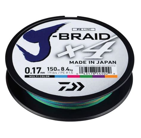 New Daiwa J Braid X Fishing Line Multi Colour M Spool All