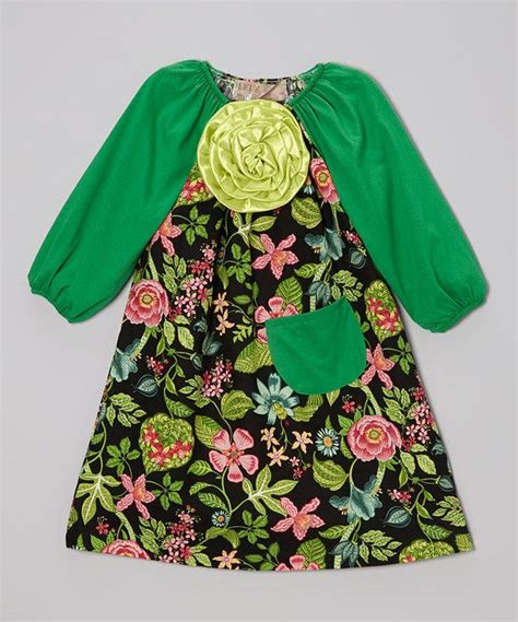 Take A Look At This Green Floral Dress Toddler And Girls On Zulily