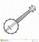 Banjo Country Doodle Music Classic Vector Illustration Preview sketch template