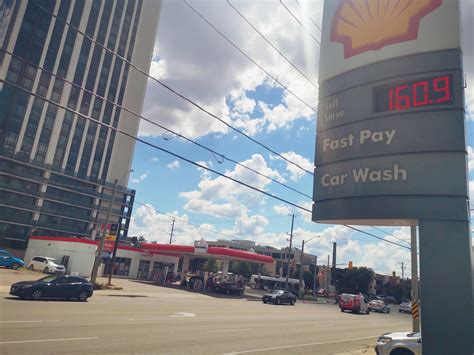 The two gas stations near me have different prices today : r