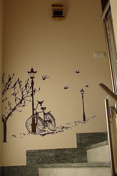 Pintar Y Decorar Escaleras Stenciled Wall Decor Wall Painting Tree