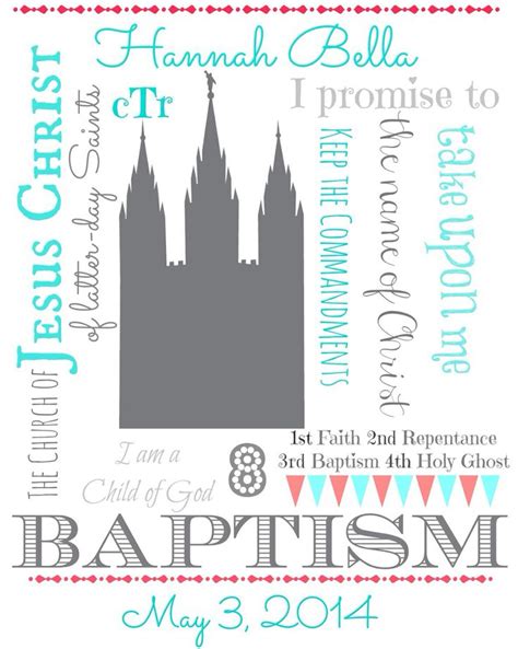 Lds Baptism Printable Lds Pinterest