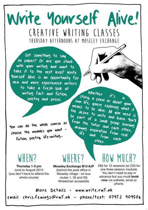 Creative Writing Classes In Moseley The Moseley Exchange