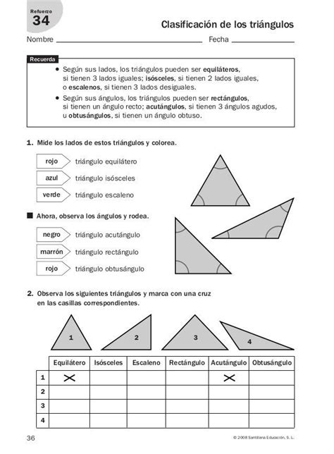 Resultado De Imagen Para Triangulos Actividades Clasificacion De