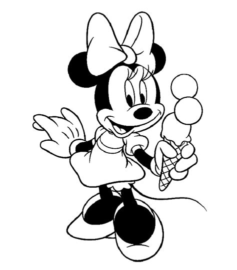 Minnie Mouse para colorear. - Ideas y material gratis para fiestas y