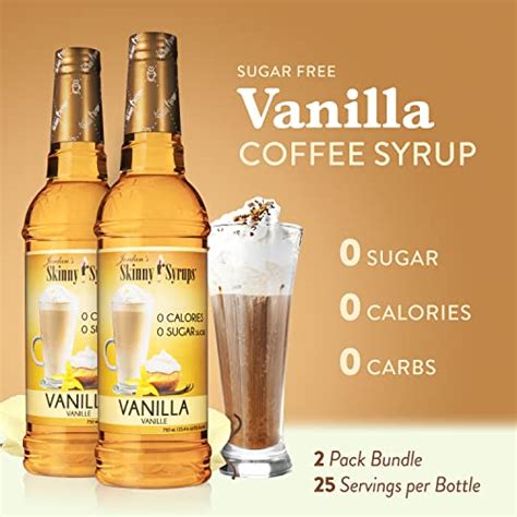 Jordan S Skinny Syrups Sugar Free Coffee Syrup Vanilla Flavor Drink