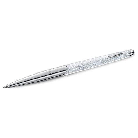 Crystalline Nova Ballpoint Pen Silver Tone Chrome Plated