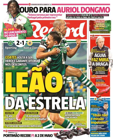 Marco ruben this seasons has also noted 0 assists, played 1858 minutes, with 13 times he played game in first line. Capa Jornal Record - 6 março 2021 - capasjornais.pt