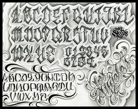 Chicano Tattoo Fonts Gangster Chicano Lettering Alphabet Scribb Love