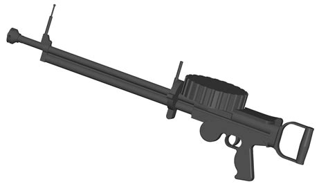 3d Printable Lewis Machine Gun Model