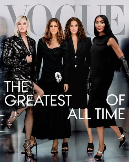 Supermodels Recreate Iconic Vogue Cover 30 Years On Models The Guardian