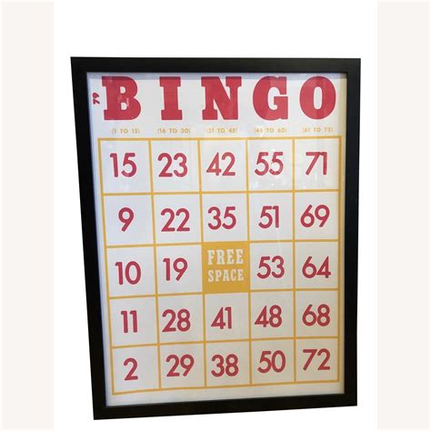 Oversized Bingo Print Aptdeco