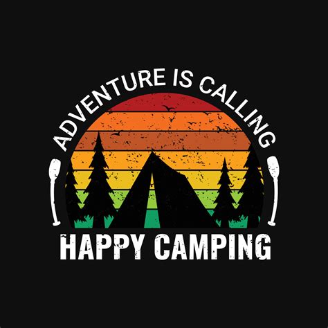 t shirt adventure is calling happy camping t shirt design 5414276 vector art at vecteezy